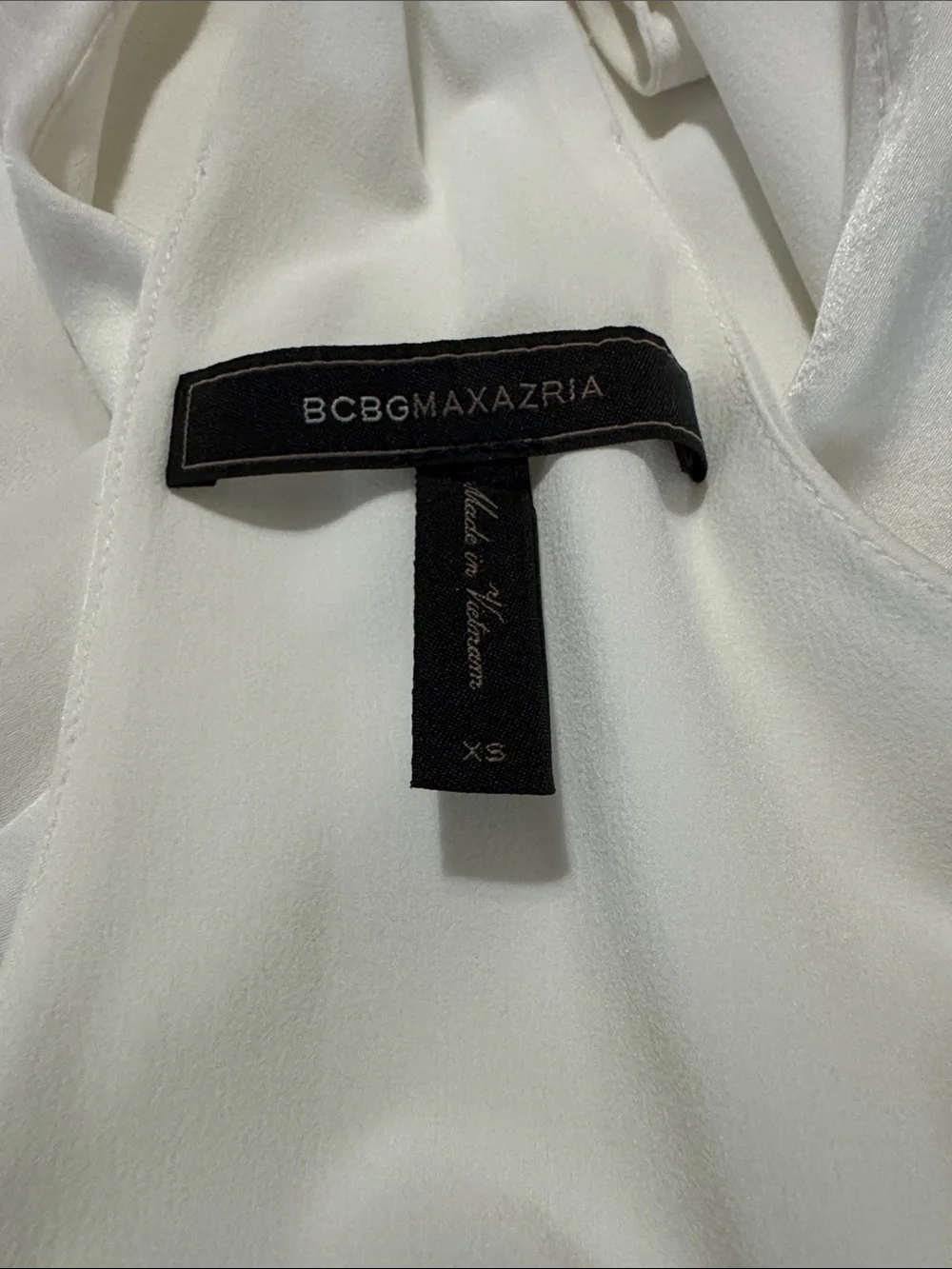 BCBGMaxAzria White Racerback Maxi Dress with Back Keyhole - Picture 2 of 4